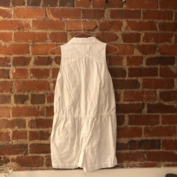 White Linen Romper - Picture 2 of 3